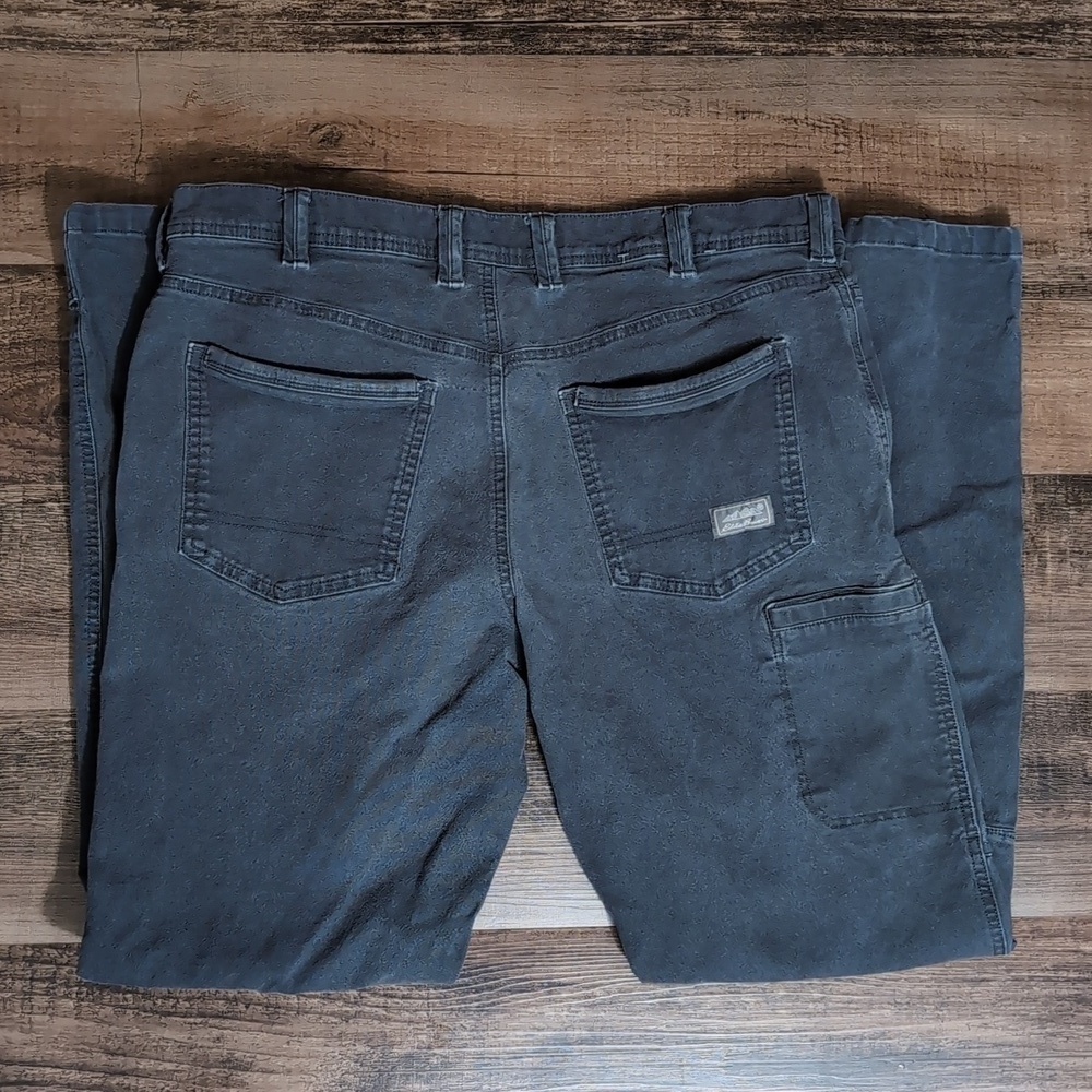 Eddie Bauer Flex Mountain Utility Pants Size 38x34 In Gray Heavyweight Canvas - Picture 6 of 12